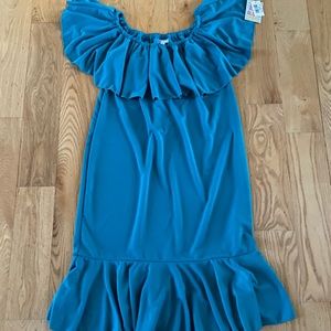 LuLaRoe 3XL Solid Turquoise Cici Dress
